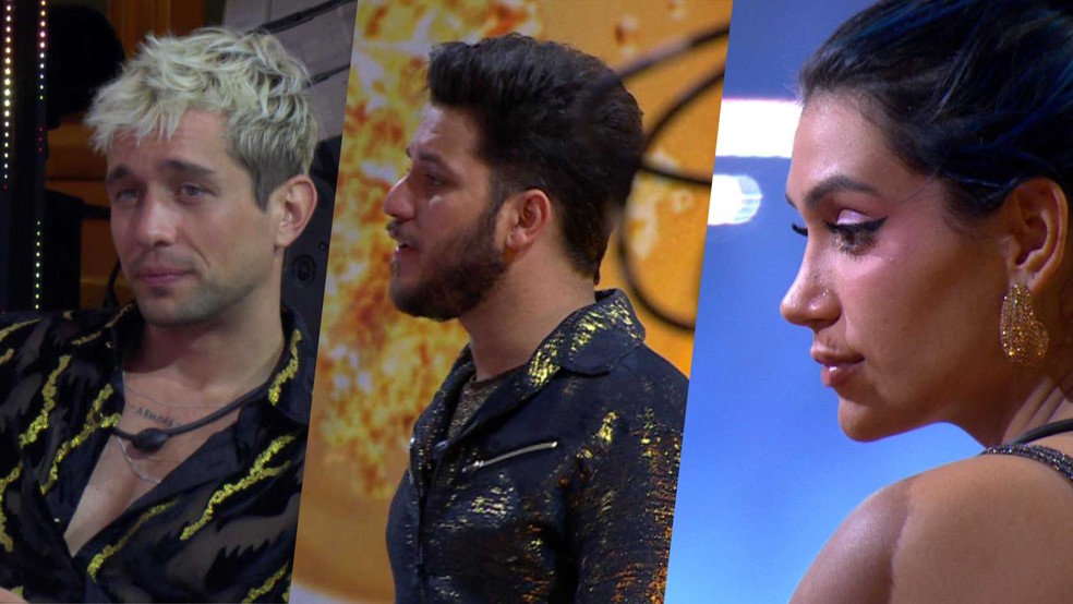 Madrugada é marcada por Unna sendo chamada de desumilde e Lucca fala em falsidade — Foto: Foto: Globo