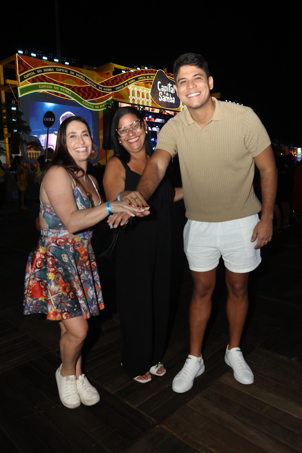 Daniele Hypolito, Dona Delma e Guilherme do BBB 25 — Foto: Reginaldo Teixeira