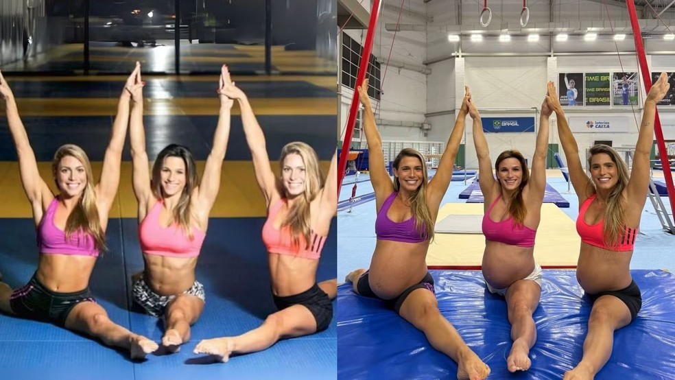 Antes e depois de Bia e Branca Feres e Jade Barbosa — Foto: Reprodução/Instagram