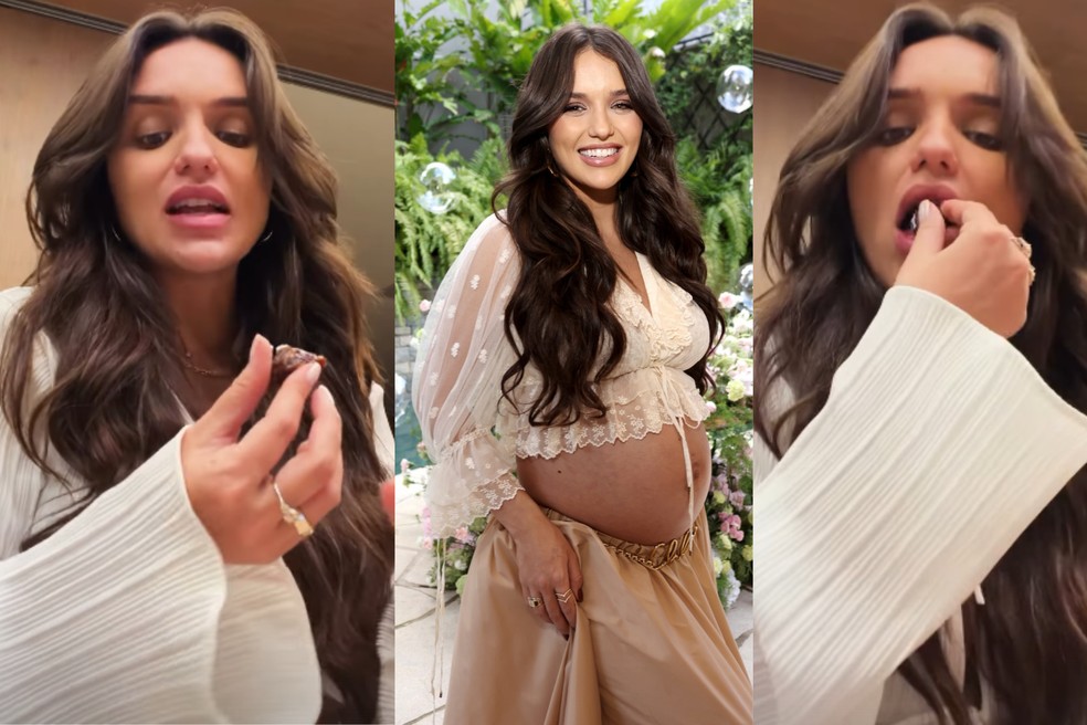 Rafa Kalimann come tâmaras na reta final da gravidez — Foto: Instagram