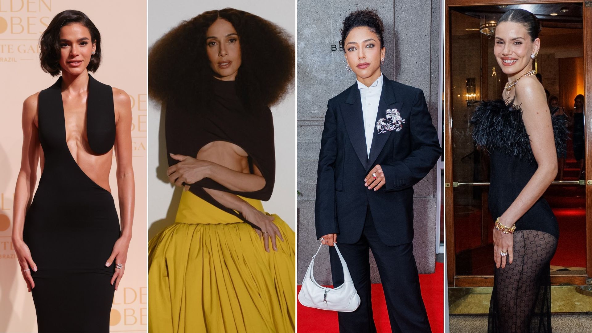 Fendas e decotes profundos, look repetido e vestido de R$ 130 mil: o que os famosos usaram no Golden Globes Tribute Gala Brazil