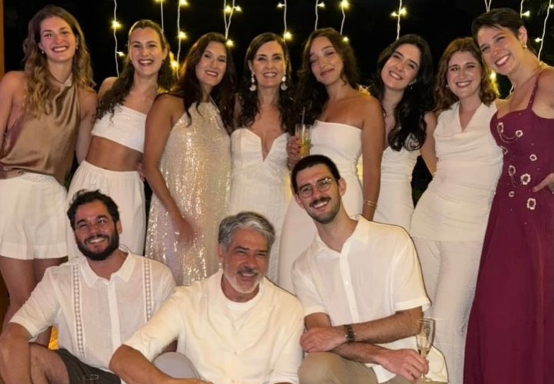 Fátima Bernardes e William Bonner reúnem a família para o Ano Novo
