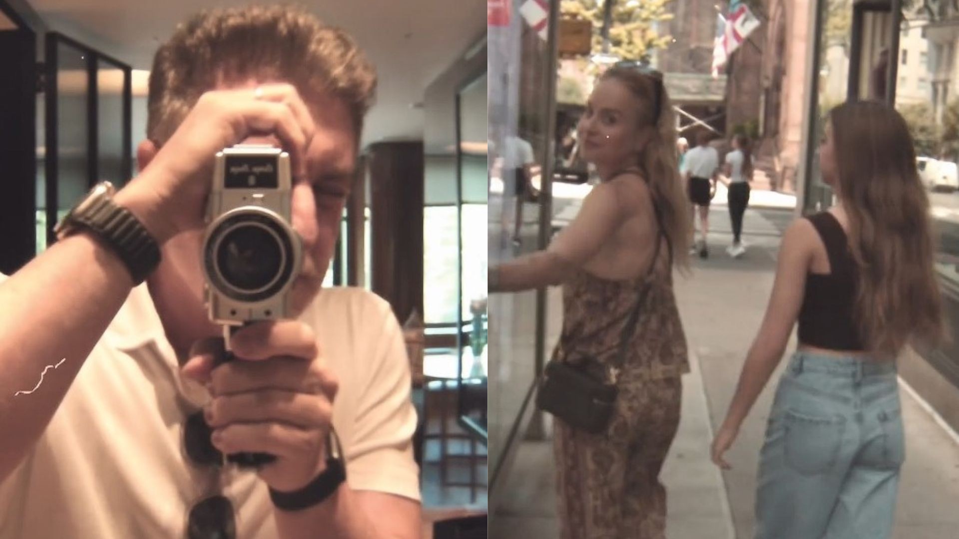 Luciano Huck registra passeio de Angélica e da filha Eva por Nova York