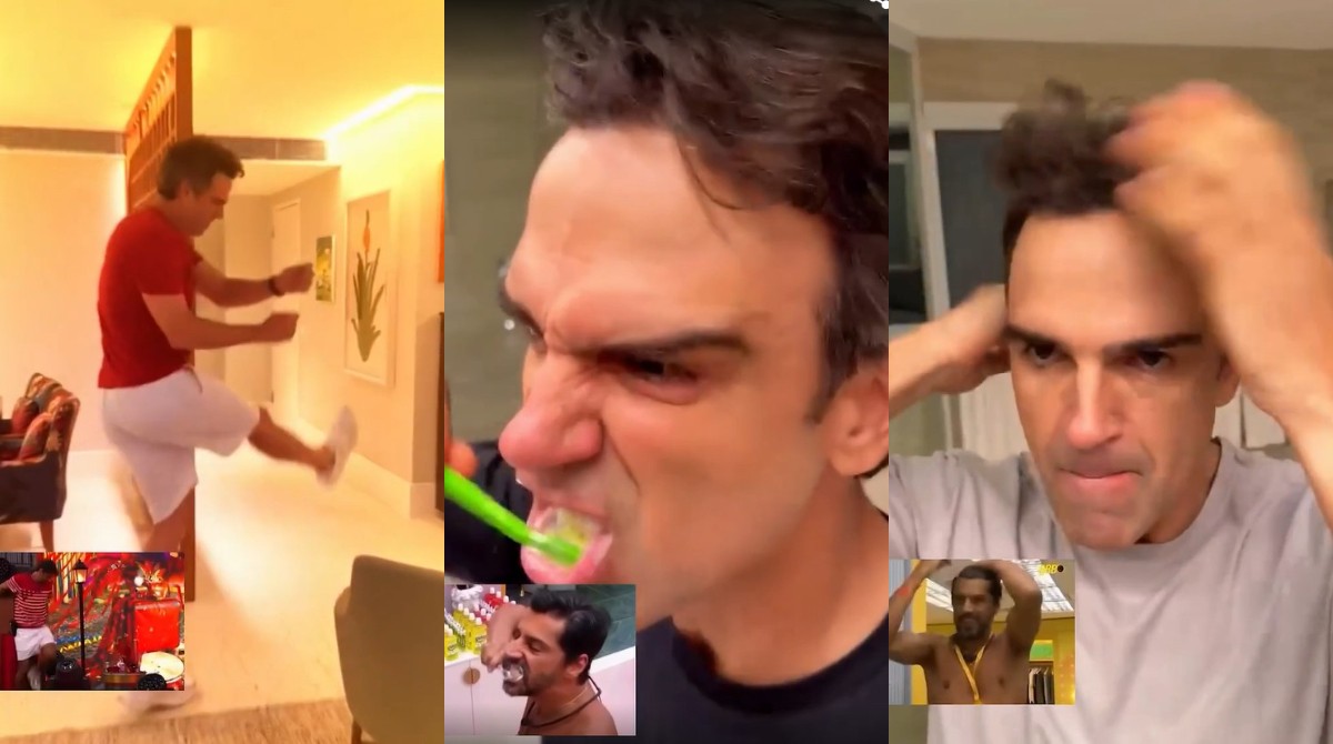 Tadeu Schmidt recria momentos de Alberto Cowboy no BBB 26