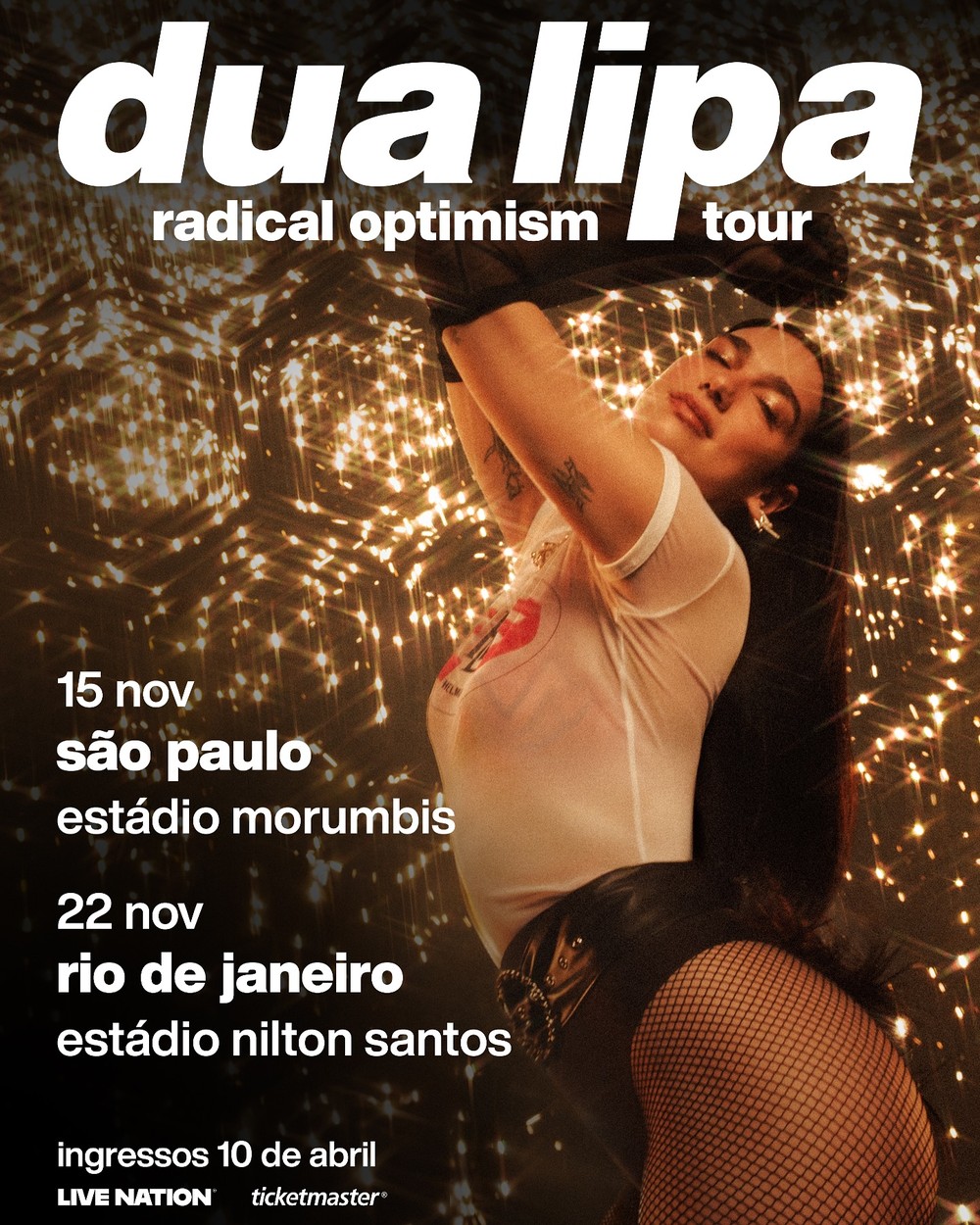 NO MORUMBIS: Dua Lipa anuncia shows no Brasil; veja locais, datas e valores