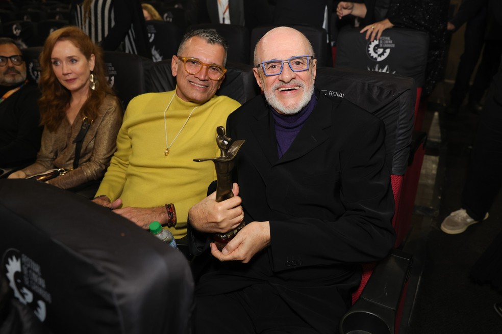 Marcos Caruso e marido — Foto: Lucas Ramos/Brazil News