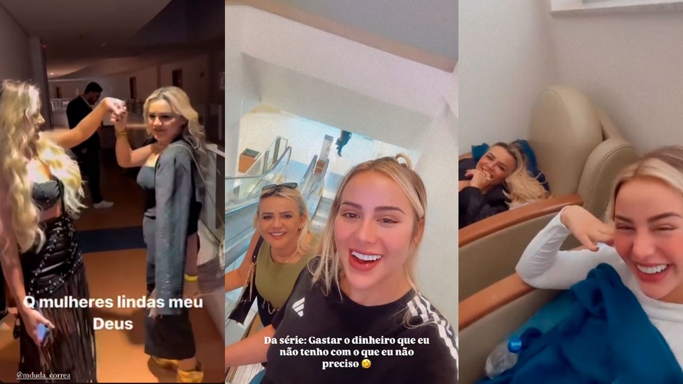 Duda Corrêa com a mãe de Luan Pereira — Foto: Reprodução/Instagram