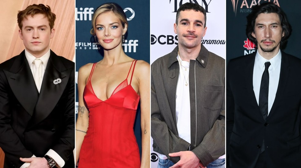 Kit Connor, Samara Weaving, Christopher Abbott e Adam Driver estão no elenco do novo 'X-Men' — Foto: Reprodução/Instagram/Reuters