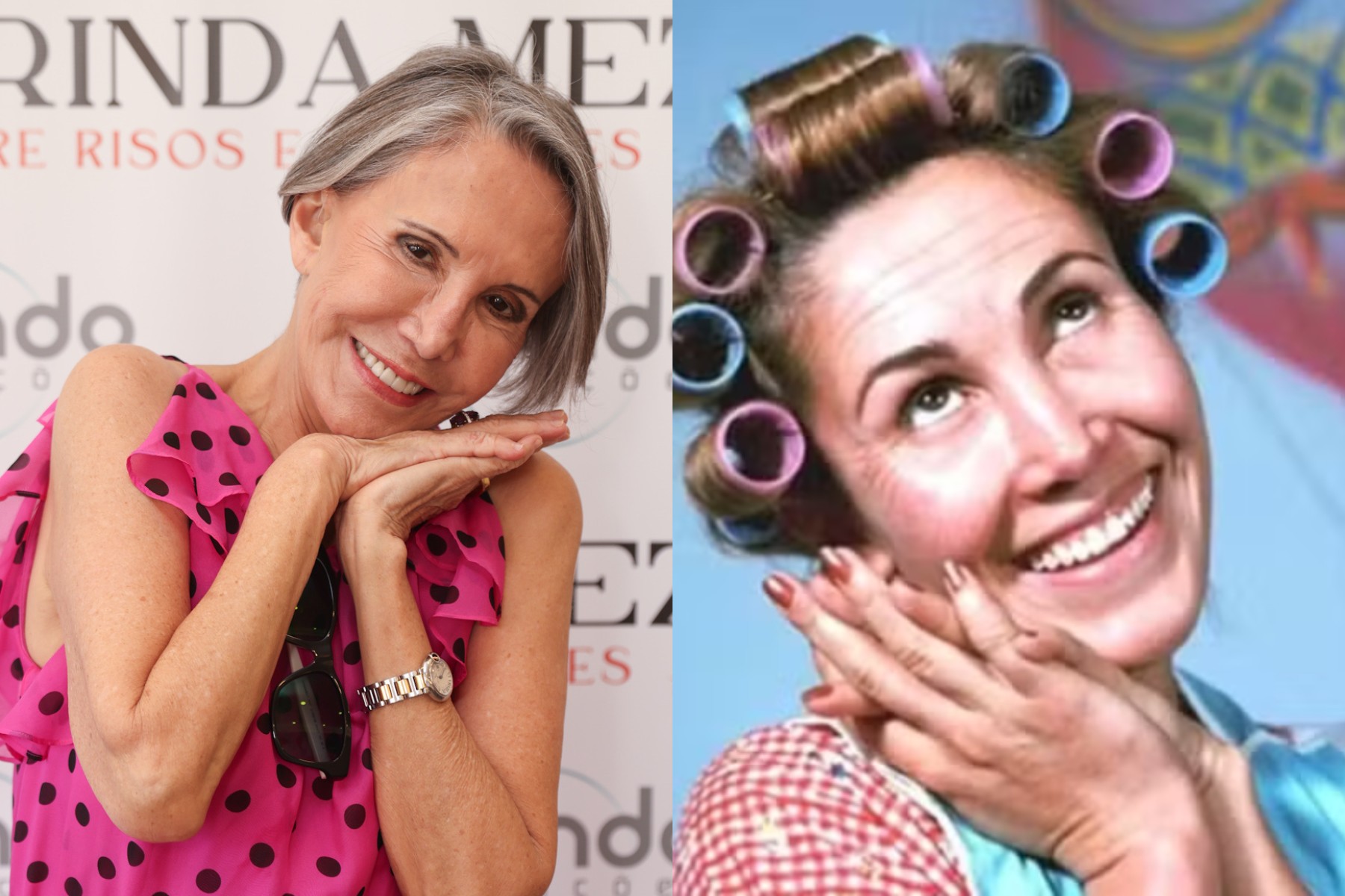 Florinda Meza recria imagem clássica de dona Florinda em passagem pelo Brasil