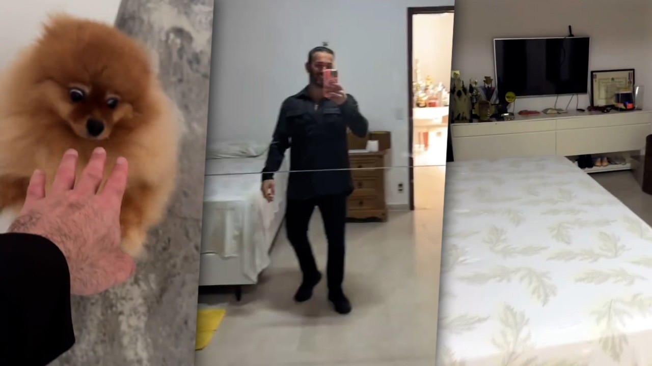 Diego Hypolito volta para casa e mostra quarto cheio de troféus: 'Estava com saudades'