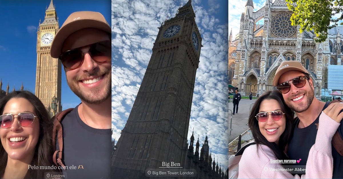 Laís Caldas e Gustavo Marsengo desembarcam no 1º destino da lua de mel