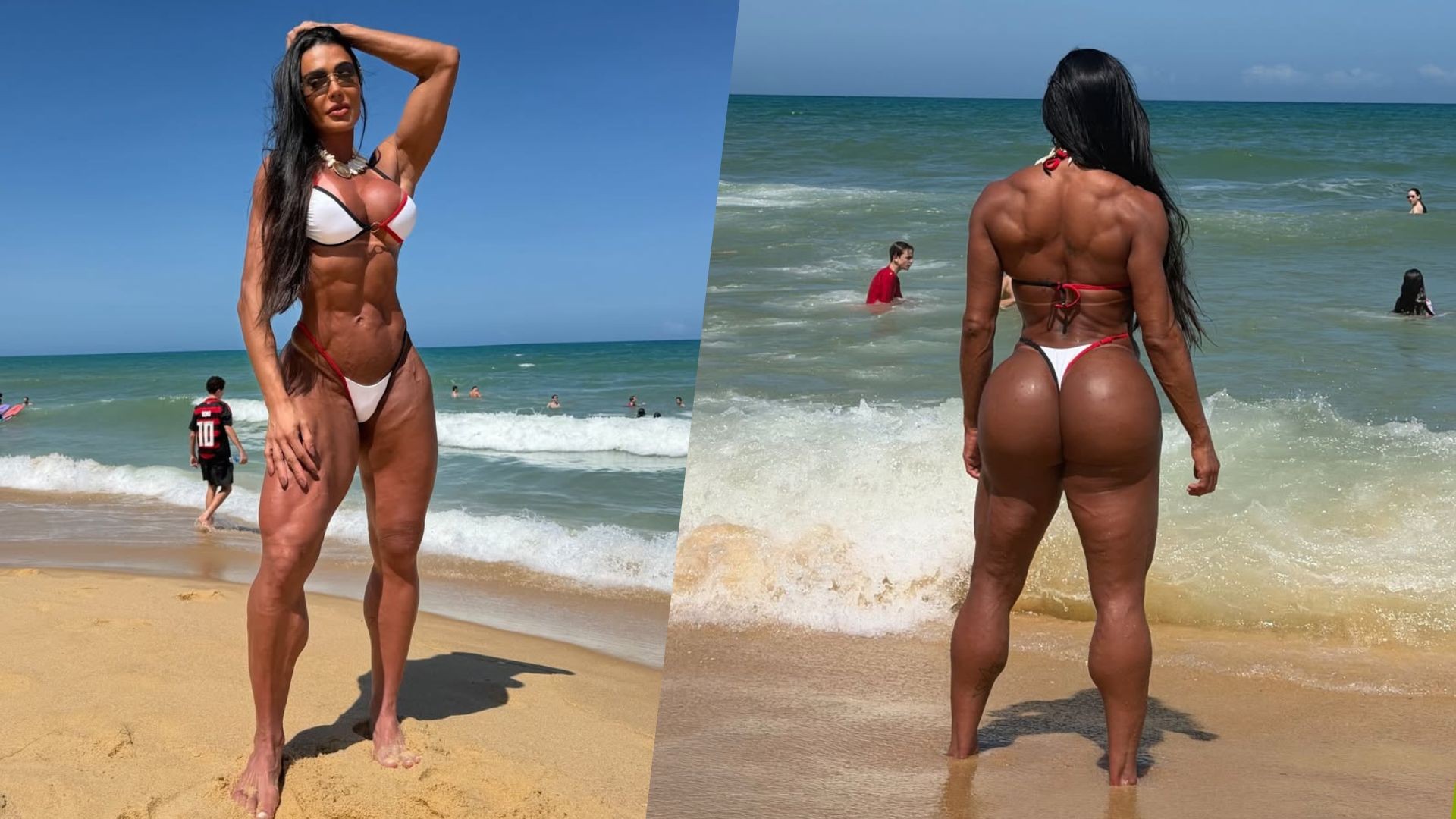 Gracyanne Barbosa posa de biquíni em praia e arranca elogio de fãs: 'Musa inspiradora'