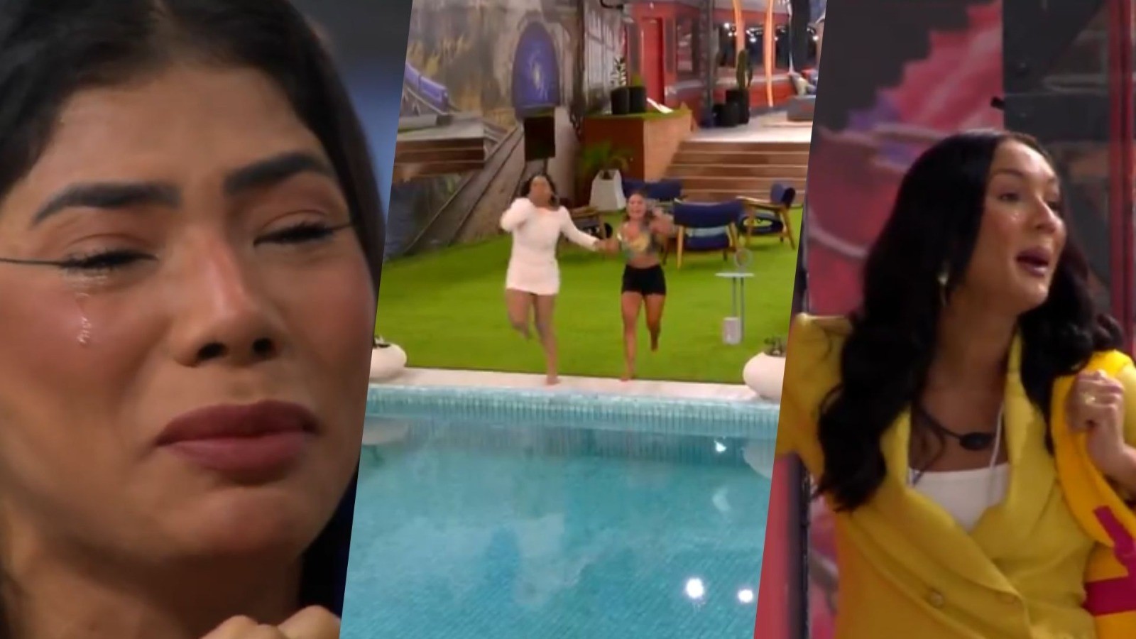 Choro, conselho e pulo na piscina: Veja reação dos participantes após Eliminação de Maxiane no BBB 26