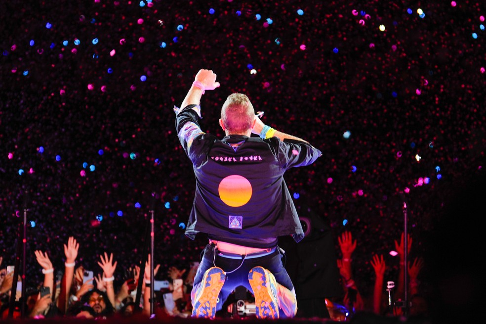 Coldplay se apresenta no Estádio do Morumbi, em São Paulo — Foto: Eduardo Martins / AgNews