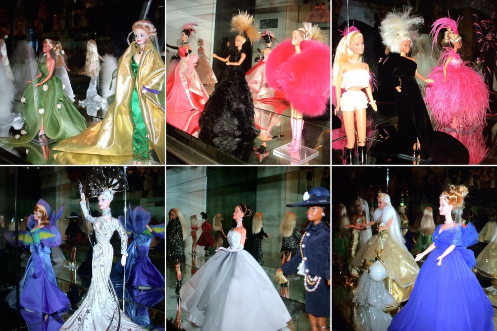 Algumas das Barbies especiais e estilizadas de Brunete Fraccaroli — Foto: Arquivo Pessoal