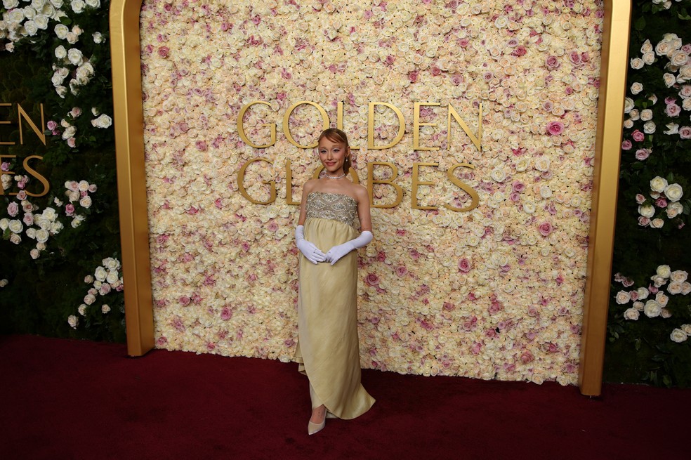 Ariana Grande no Globo de Ouro — Foto: Reuters