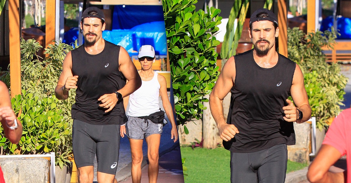Nicolas Prattes corre em orla do Rio e mostra ritmo alto