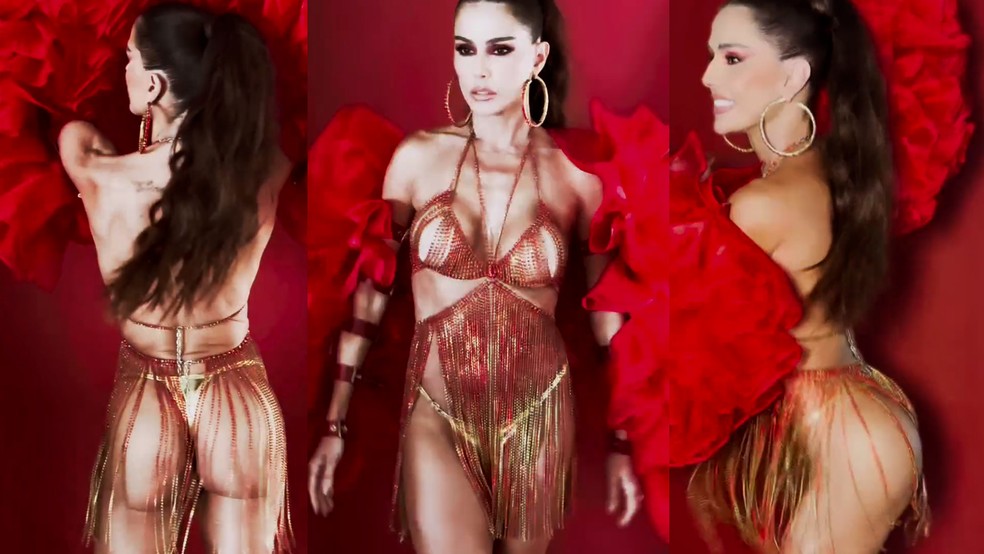 Deborah Secco vai ao ensaio do Salgueiro — Foto: Reprodução/Instagram