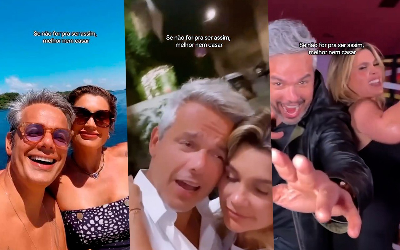Otaviano Costa posta momentos com Flávia Alessandra e se declara: 'Quase 20 anos apaixonado nessa maluca'