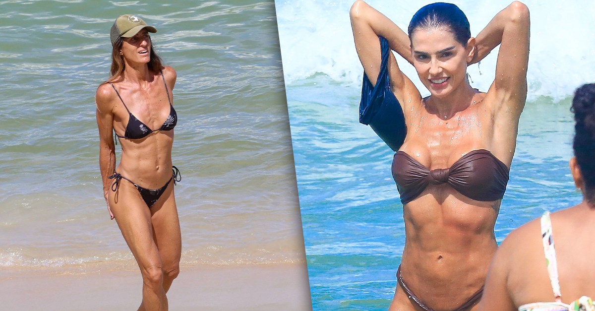 Deborah Secco e mais famosos se refrescam do calor em praias