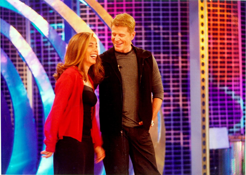 Cissa Guimarães e Miguel Falabella no 'Vídeo Show' — Foto: Acervo TV Globo
