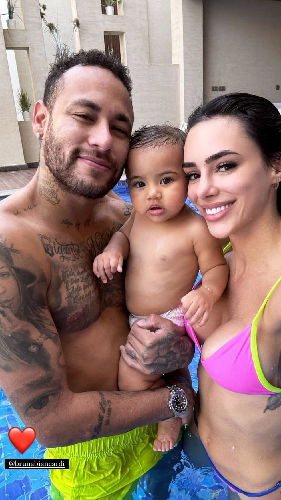 Neymar, Mavie e Biancardi — Foto: Reprodução/Redes sociais
