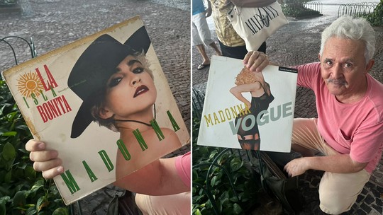 Madonna no Rio: fã ostenta coleção de discos de vinil da cantora avaliada em mais de R$ 160 mil