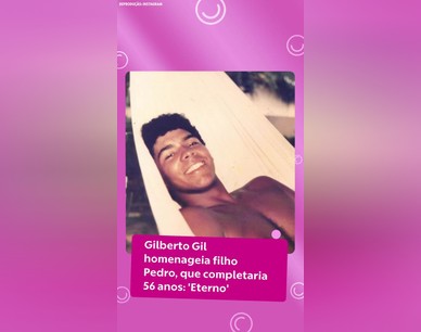 Gilberto Gil homenageia filho Pedro, que completaria 56 anos: 'Eterno'