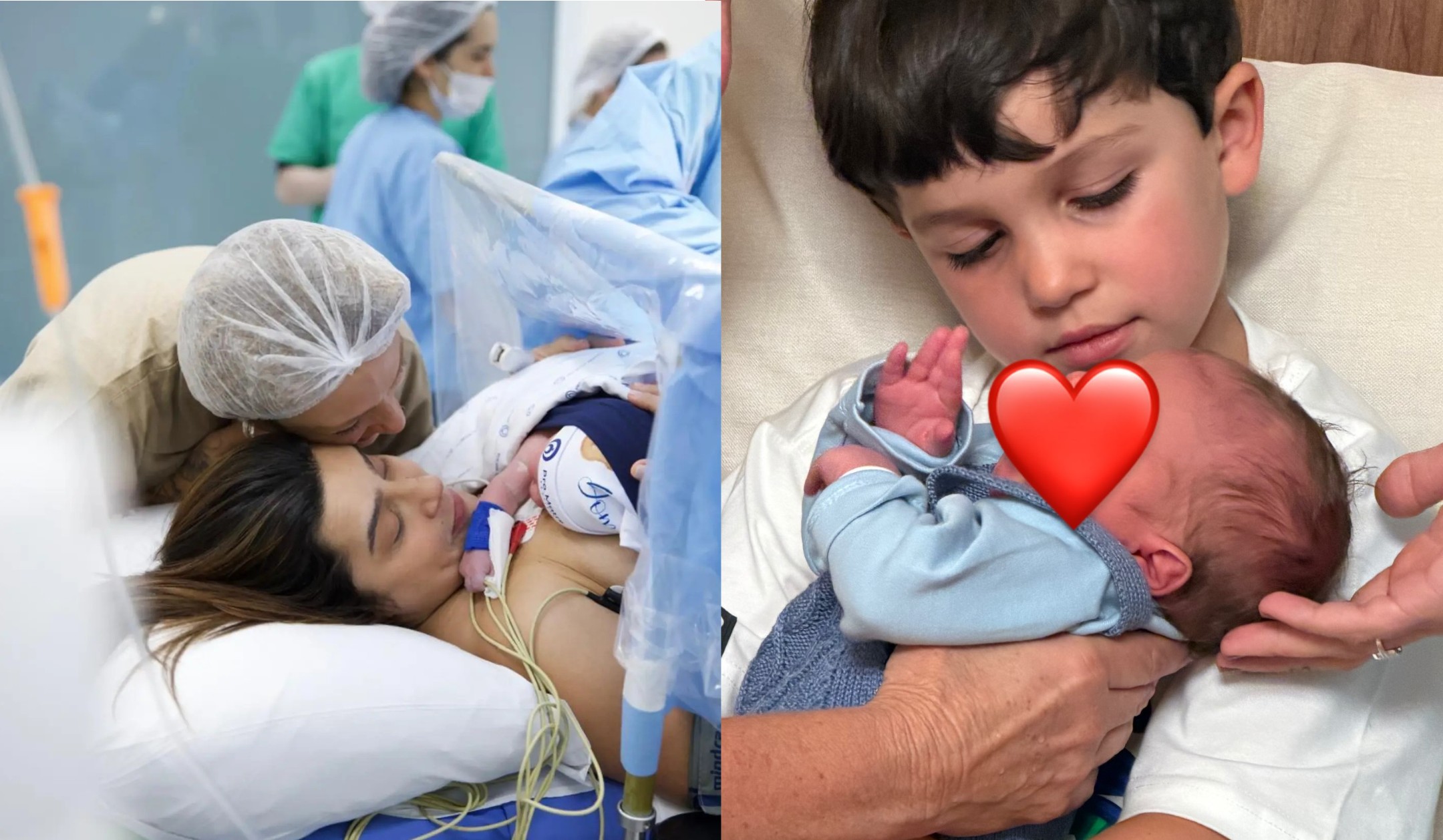Esposa de Lauana Prado, Tati Dias mostra encontro do filho, Bento, com Dom