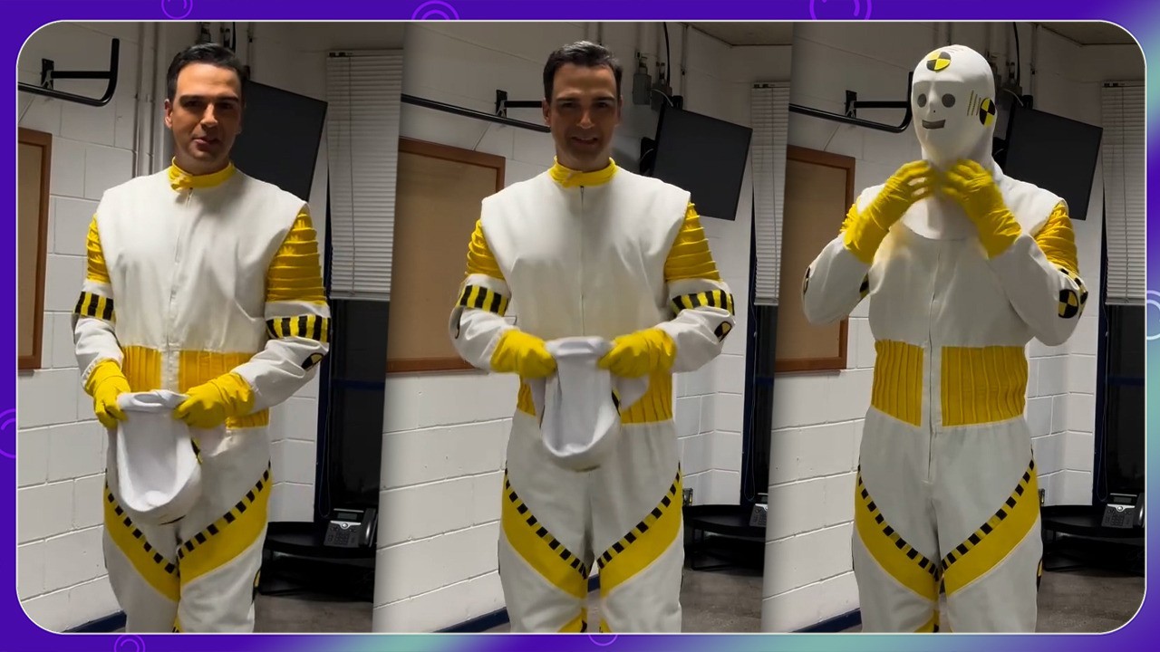 Vestido de dummy, Tadeu Schmidt dá spoiler do penúltimo programa do BBB 25: 'Cheio de surpresas'