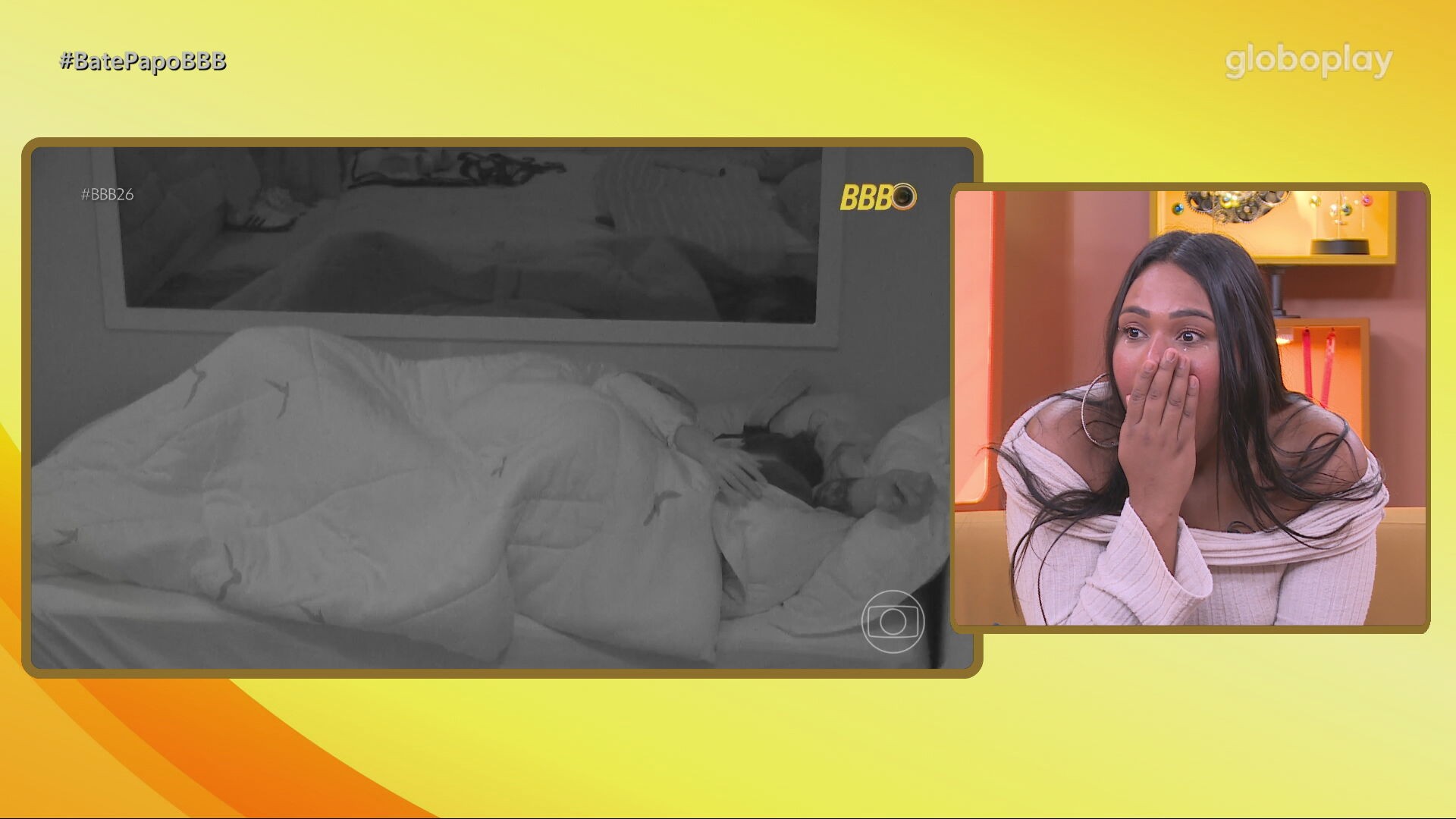 Chaiany fica surpresa ao saber que Jonas Sulzbach e Jordana foram para o edredom no BBB