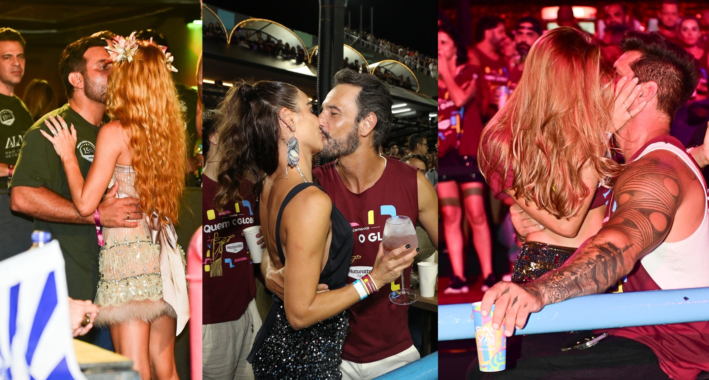 Beijos apaixonados marcam o segundo dia de desfiles do Grupo Especial no Rio