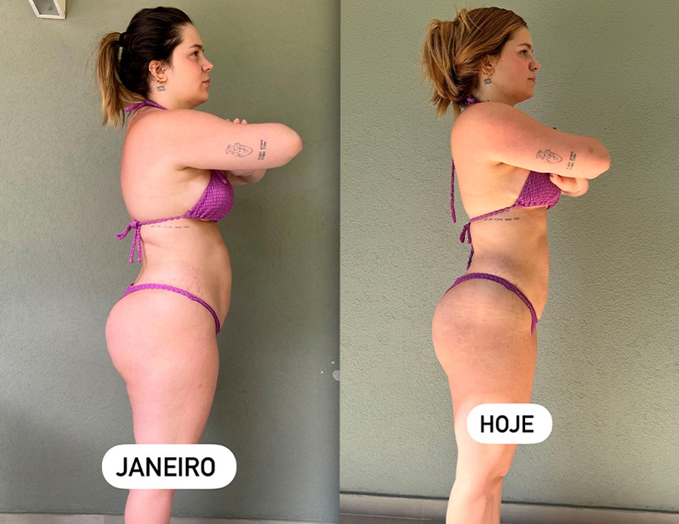 Viih Tube mostra antes e depois de perder 15 kg — Foto: Instagram