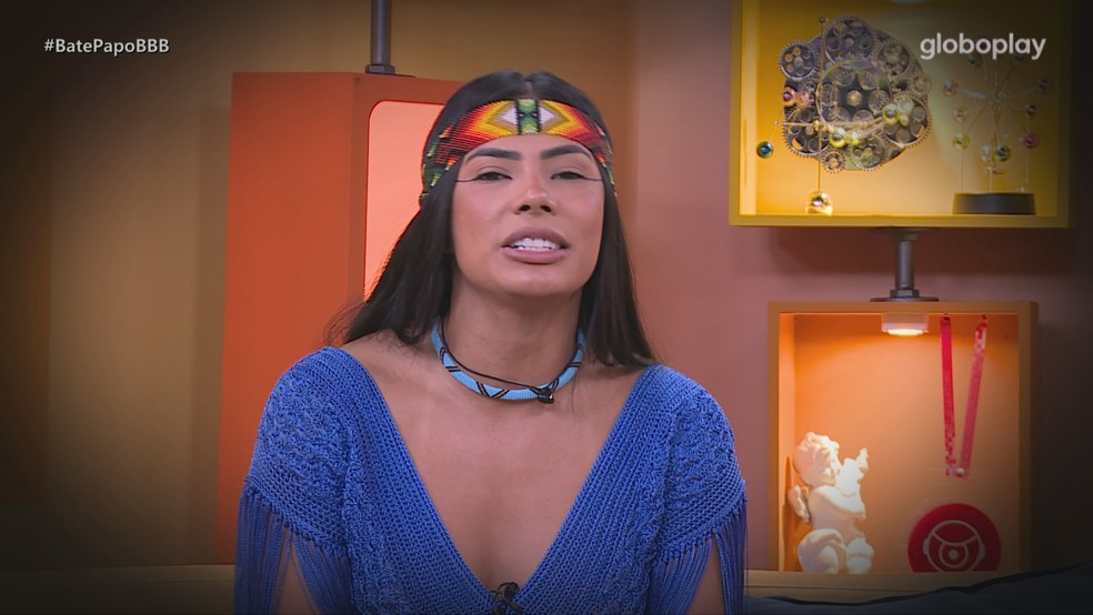 Marciele deixa recado para Jordana no Bate-Papo BBB — Foto: gshow