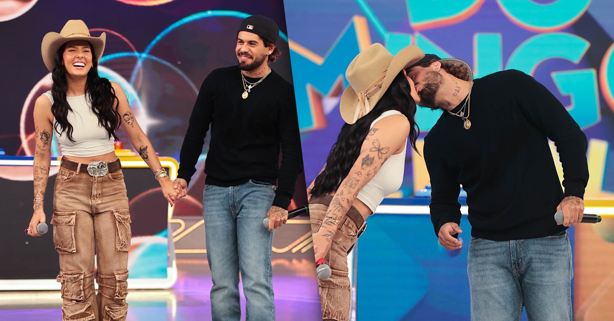 Ana Castela e Zé Felipe se beijam em programa e cantora entrega: 'Estamos nos conhecendo'