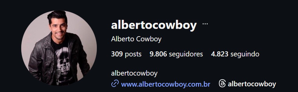Veja quantos seguidores Alberto Cowboy tinha ao ser anunciado no BBB 26 — Foto: reprodução/Instagram