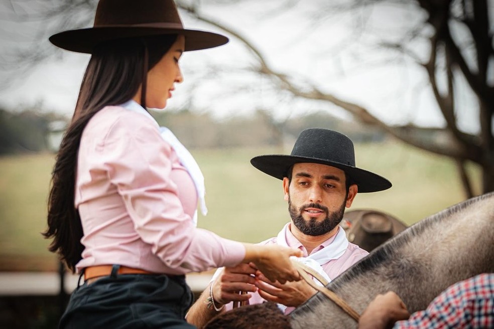 Matteus Amaral publica declaração para Isabelle Nogueira: 'Te amo, minha morena' — Foto: Reprodução/Instagram