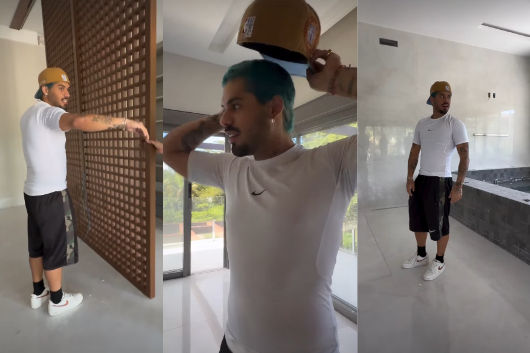 Zé Felipe faz tour por nova casa, que terá academia envidraçada, piscina no quarto e mais; veja