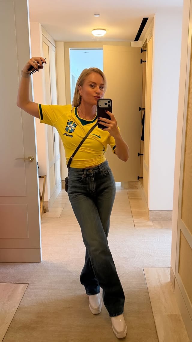 Angélica posta look para jogo do Brasil na Copa do Mundo 2026