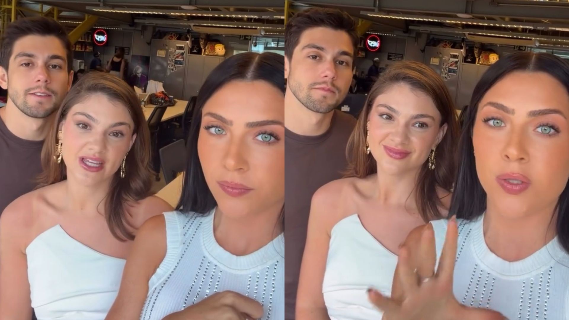 Debora Ozório brinca sobre triângulo amoroso em novelinha com Jade Picon e Daniel Rangel: 'A gente briga e trai'