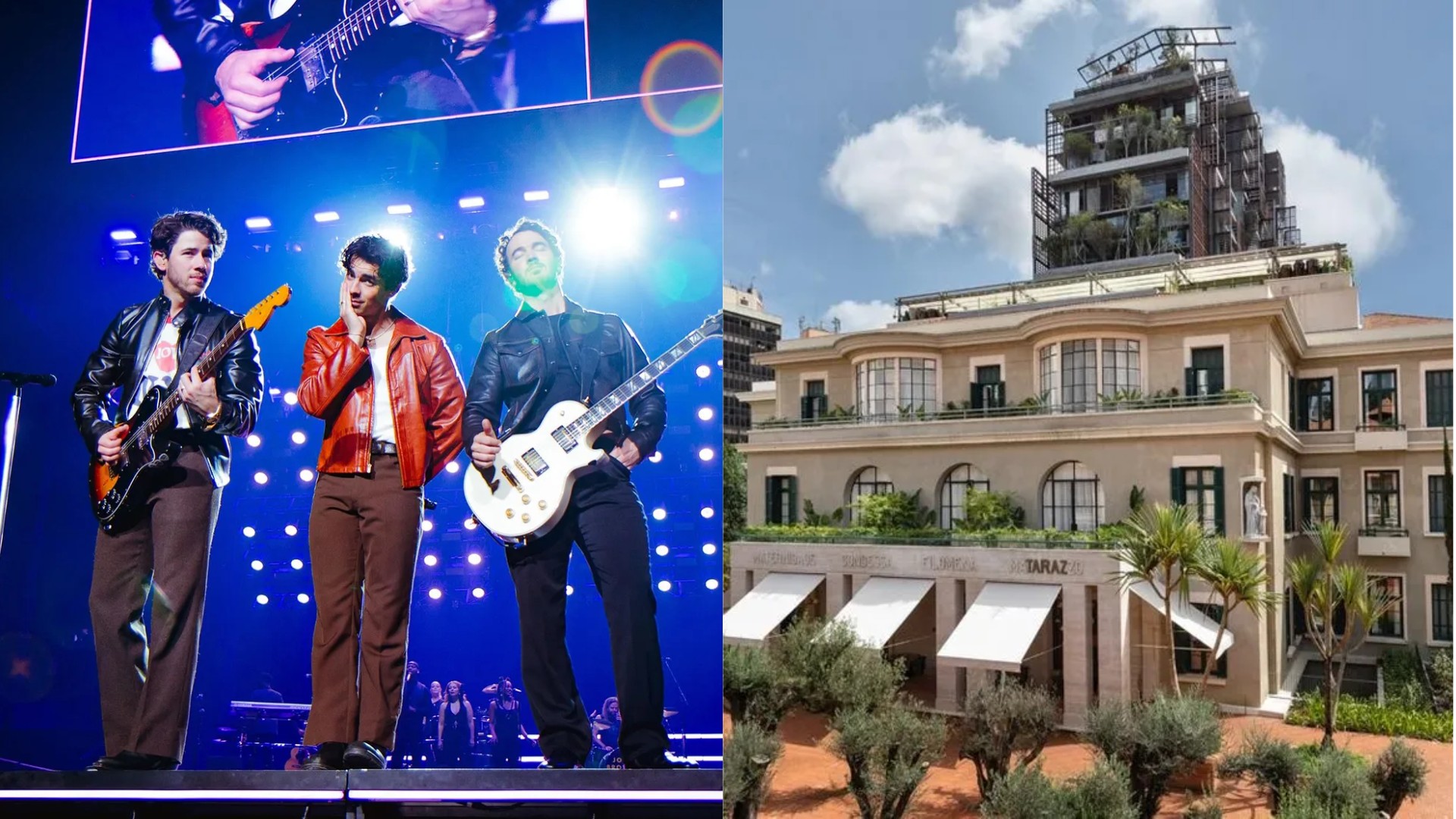 Hotel onde estão hospedados Jonas Brothers tem diárias de até R$ 25 mil e acesso restrito