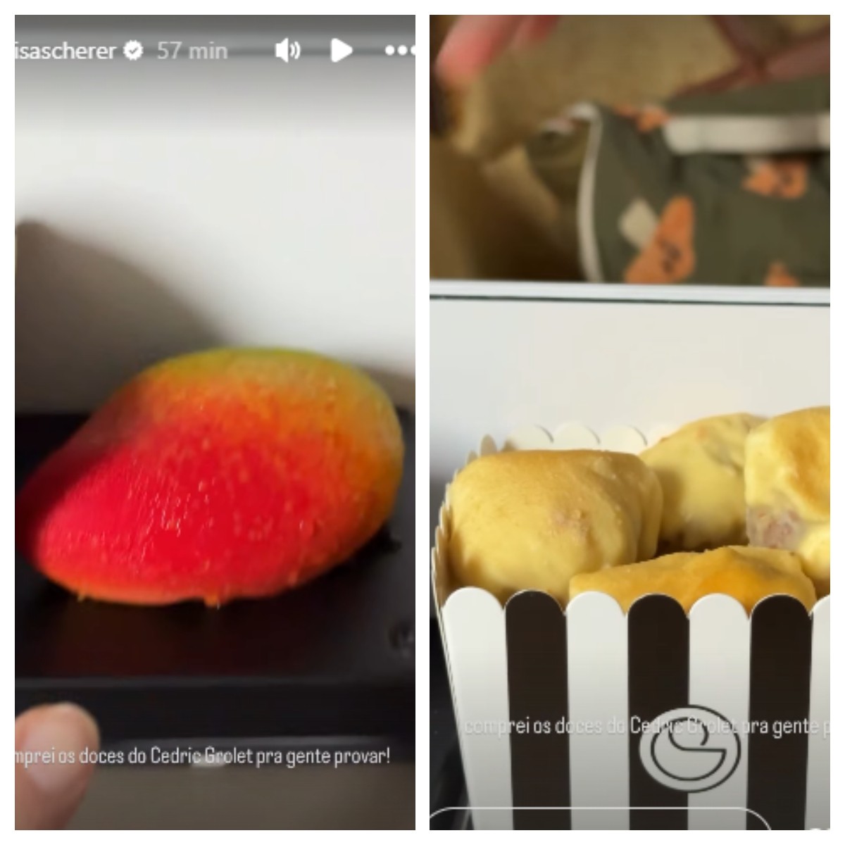 Isabella Scherer compra doces de confeiteiro francês renomado e gasta quase R$ 700