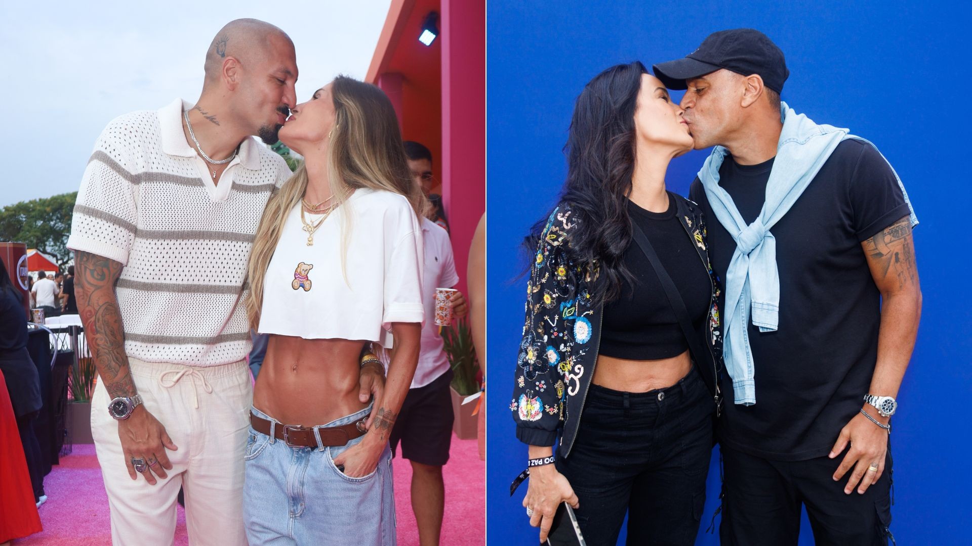 Tardezinha - 10 anos: famosos beijam muito no show de Thiaguinho