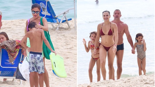 Juliana Paes, Malvino Salvador e mais famosos curtem domingo de sol na praia