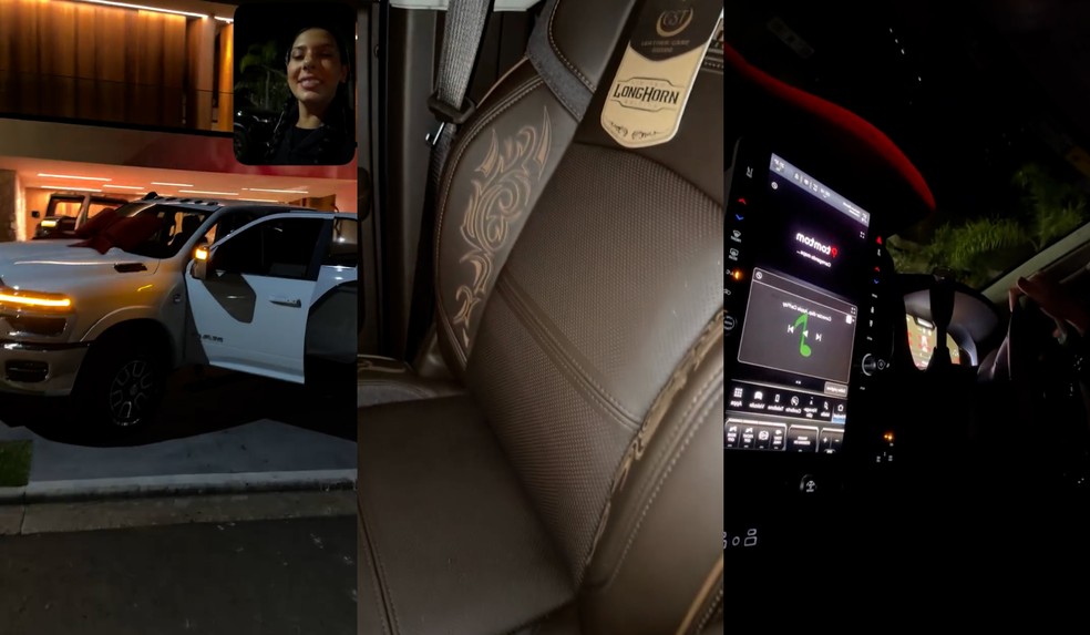 Ana Castela adiciona Dodge Ram à coleção de carros — Foto: Instagram