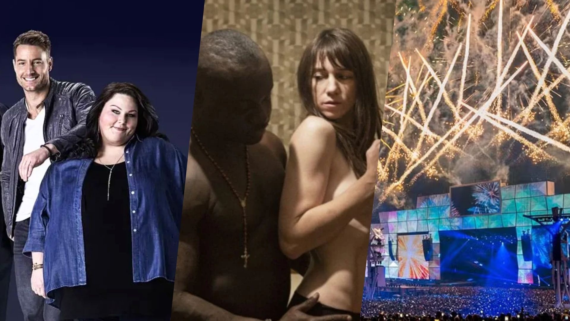 Palco do Rock in Rio 2026 com luzes e público