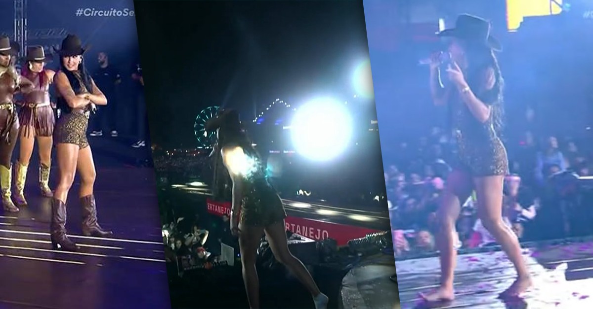 Ana Castela tira botas com menos de 10 min de show no Ribeirão Rodeo Music 2025 e fica descalça: 'Bem melhor'