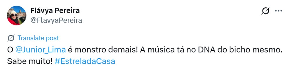 Presença de Junior Lima no Festival da Canção repercute nas redes; confira — Foto: Reprodução/X