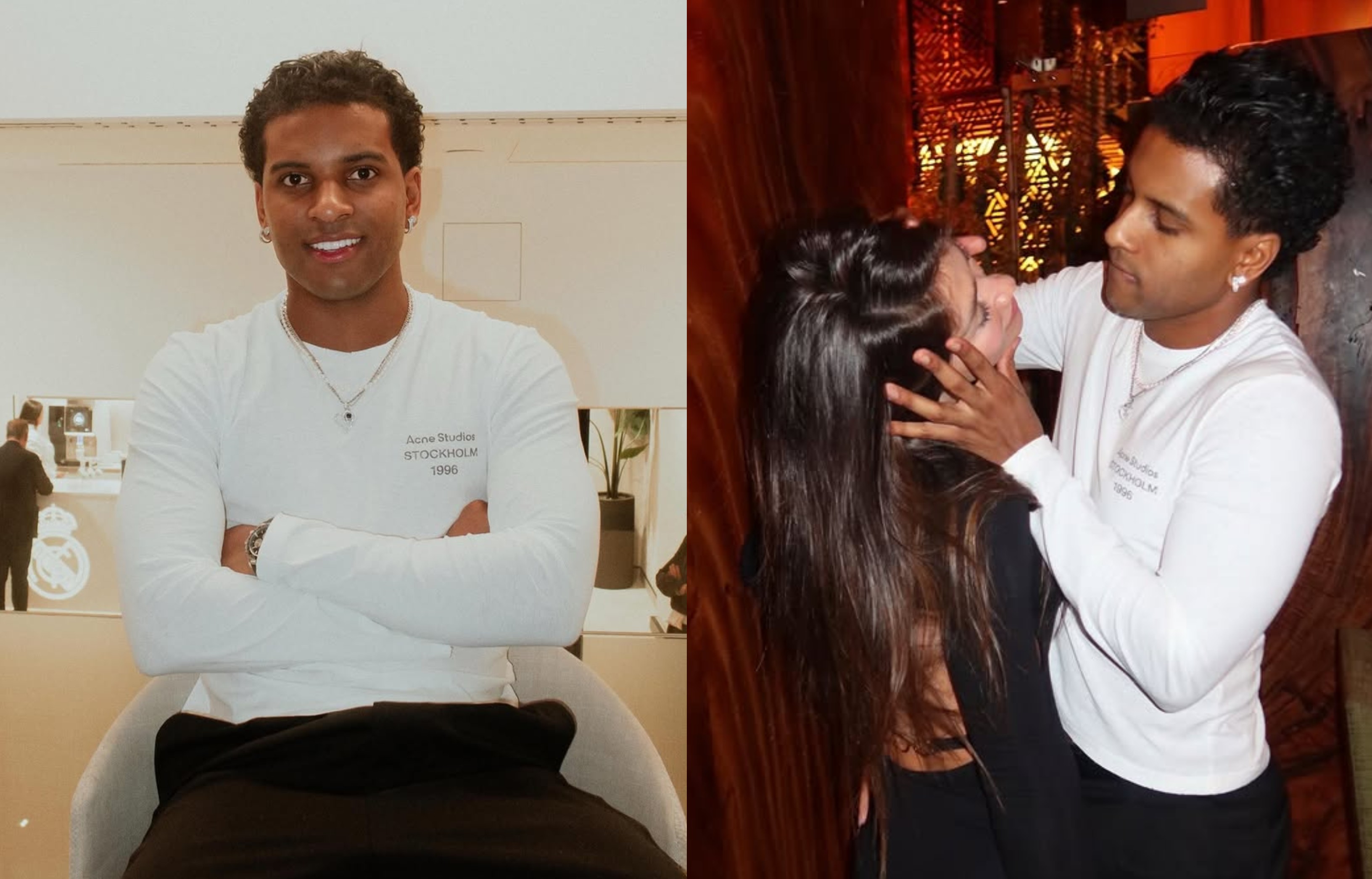 Rodrygo e Gabriella Lenzi juntos em foto romântica nas redes sociais