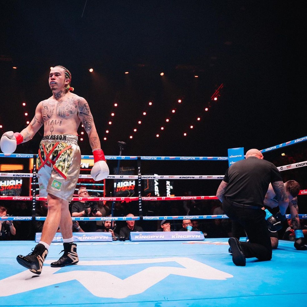 Whindersson Nunes em luta de boxe — Foto: Instagram